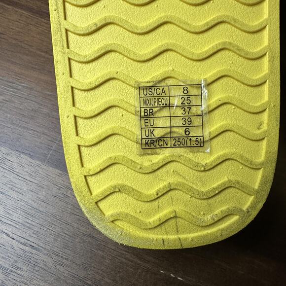 Forever 21 Flamin' Hot Shoes Womens Size 8 Yellow Chester Cheetah Slide Sandals - Picture 7 of 10